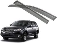 Subaru Forester (08–) Дефлекторы боковых окон с хромированным молдингом, OEM стиль