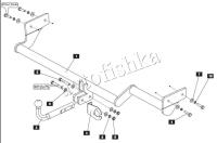 Kia Cerato (10–) Фаркоп (тягово-сцепное устройство) (50/1200кг), Sedan