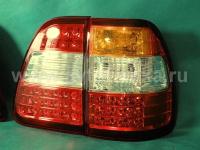 Toyota Land Cruiser 100 фонари задние светодиодные красно-белые с желтым поворотником, комплект лев.+прав.