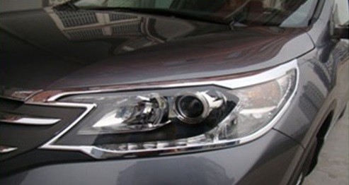 Honda CR-V (12–14) Накладки на передние фары, хром