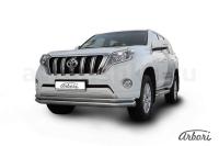 Защита переднего бампера Arbori d76+d57 двойная длинная TOYOTA LAND CRUISER PRADO J150 2014-
