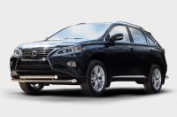 Lexus RX (12–) Защита переднего бампера труба 76/овальная 75х42 мм двойная