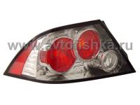 Mitsubishi Lancer, Mirage (03-07) фонари задние хромированные, комплект 2 шт.