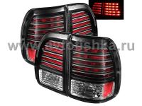Lexus LX470 (1998-2002) фонари задние светодиодные черные, комплект 2 шт.