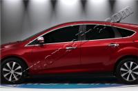 Ford Focus (11–) Окантовка на молдинги стекол, нерж., 12 частей, хэтчбек