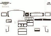 Volkswagen Transporter T4 1998-2003 декоративные накладки (отделка салона) под дерево, карбон, алюминий