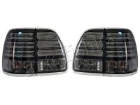 Lexus LX470 (98-07) фонари задние светодиодные с хром окантовкой, черные