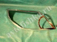 Toyota Land Cruiser Prado 150 (10-) накладки передних фар хромированные, комплект 2 шт.