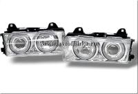 BMW 3 E36 (91-99) 2, 4 дв. фары передние хромированные со светящимися ободками, комплект 2 шт.