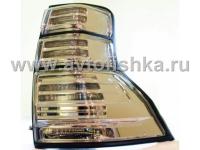 Toyota Land Cruiser Prado 150 (10-) фонари задние светодиодные хромированные, дизайн Lexus, комплект 2 шт.