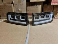 Toyota Land Cruiser 200 (2008-) передние противотуманные черные фары со светодиодной подсветкой DRL, комплект 2 шт.