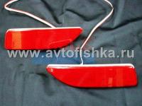 Toyota Corolla (11-) фонари заднего бампера светодиодные красные, комплект 2 шт.