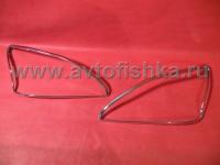Lexus RX330, 350, 400h (03-08) накладки передних фар хромированные, комплект 2 шт.