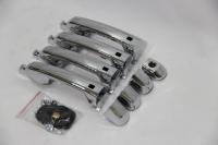 Toyota Land Cruiser 200 (2008-2015) штатные ручки дверей хромированные (кнопки на 4-x дверях), комплект 4 шт.