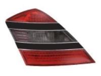 Mercedes W221 (05-08) фонари задние светодиодные красно-тонированные с черными молдингами