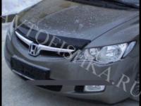 Дефлектор капота темный Honda Civic седан 2006-2011