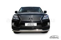 Защита переднего бампера Arbori d76+d57 двойная LEXUS LX-570 2012-