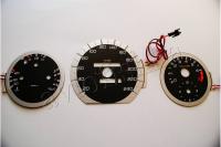 Mercedes 190 W201 светодиодные шкалы (циферблаты) на панель приборов - дизайн 1