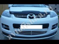 Дефлектор капота темный с надписью Mazda CX 7 2006-