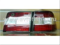 Lexus LS400 (95-00) фонари задние красно-хромированные, комплект лев.+прав.