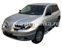 Mitsubishi Outlander (02-06) пороги боковые - труба из нержавеющей стали (76mm)
