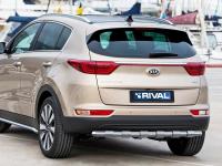 Kia Sportage (16–) Защита заднего бампера d57 усиленная