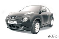 Защита переднего бампера Arbori d76 короткая черная NISSAN JUKE 4WD 2010-