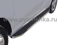Toyota Highlander, Kluger (07-) подножки боковые, пороги - алюминий, нержавеющая сталь