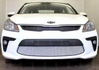 Kia Rio (17–) Защита радиатора, хром, низ