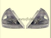 Mitsubishi Lancer (96-97) фонари задние полностью белые с хромом, комплект 2 шт.