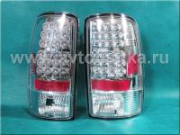 Chevrolet Tahoe, Suburban, GMC Yukon, Denali (99-06) фонари задние светодиодные хромированные, комплект 2 шт.
