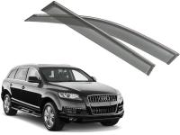 Audi Q7 (05–15) Дефлекторы боковых окон с хромированным молдингом, OEM стиль
