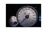 Mercedes W203 С (04-07) светодиодные шкалы (циферблаты) на панель приборов - дизайн 1