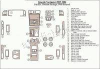Декоративные накладки салона Lincoln Navigator 2005-2006 полный набор, с Sunroof, Ultimate Package