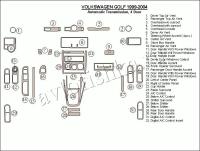 Декоративные накладки салона Volkswagen Golf 1999-2004 4 двери, Автоматическая коробка передач
