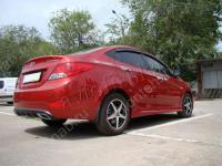 Hyundai Solaris (10 – 13) диффузор заднего бампера №2 (текстурный пластик)