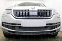 Skoda Kodiaq (16–) Защита радиатора, чёрная, низ (2 части)