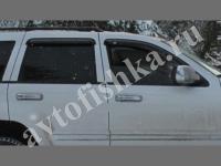 Дефлекторы боковых окон 4 части темные Jeep Grand Cherokee 2005-2011
