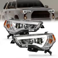 Toyota 4Runner (2014-2022) передние фары хромированные светодиодные с ДХО