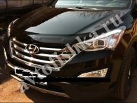 Дефлектор капота темный Hyundai Santa Fe 2013-