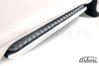 Защита штатных порогов Arbori d76 с листом TOYOTA LAND CRUISER PRADO J150 2014-