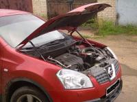 Nissan Qashqai (07–/10–) Упор капота (комплект 2 шт.)