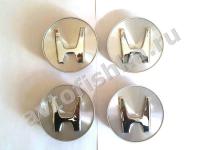 Honda крышки ступиц колеса, хромированные, диаметр 70 мм, комплект 4 шт.