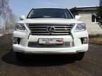Lexus LX (12–) Защита передняя нижняя овальная (короткая) 75х42 мм