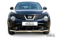 Защита переднего бампера Arbori d57+d42 двойная NISSAN JUKE 2WD 2010-