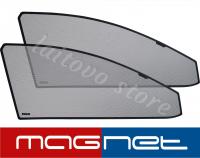 Kia Magentis (2005-2010) комплект бескрепёжныx защитных экранов Chiko magnet, передние боковые (Стандарт)
