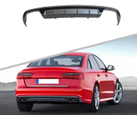 Диффузор S6 для Audi A6 штатная версия 2016-2018