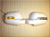 Mercedes ML W163 (98-05) корпуса боковых зеркал под покраску, со светодиодными поворотниками, комплект 2 шт.