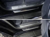 Toyota Land Cruiser (15–) Накладки на пороги с гибом (лист зеркальный) 4 шт (LC200 Executive)