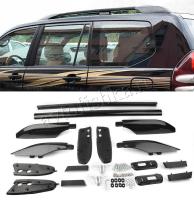 Toyota Land Cruiser Prado 120 (02-) рейлинги продольные на крышу, алюминиевые черные, комплект.